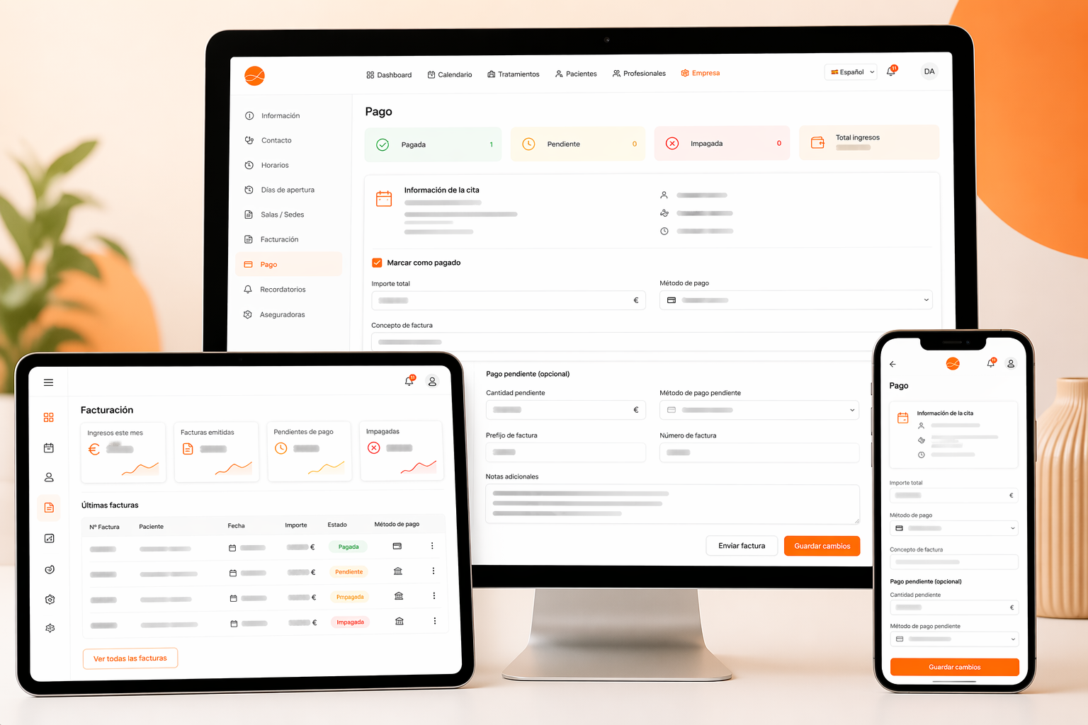 Gesti贸n de pagos en JustBookIt